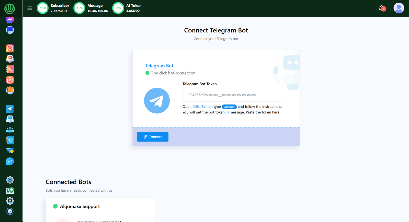 Bot Creation Interface