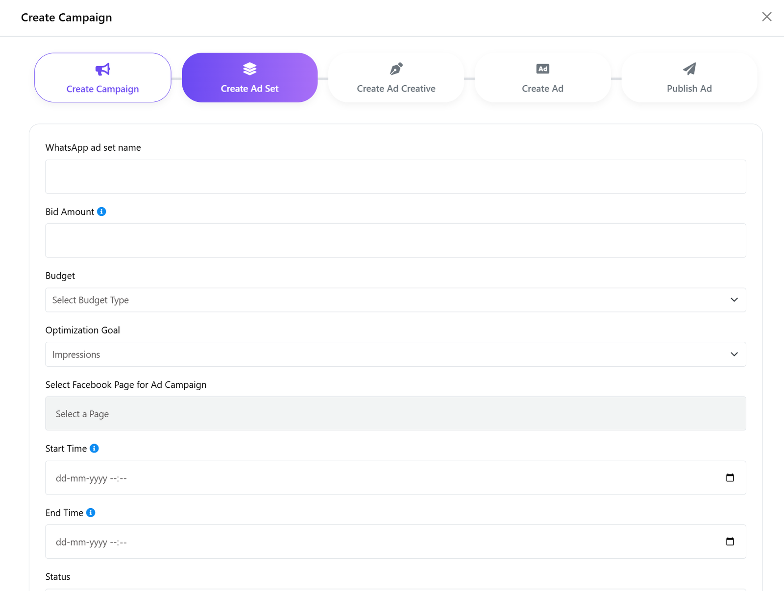 Ad Creator Interface
