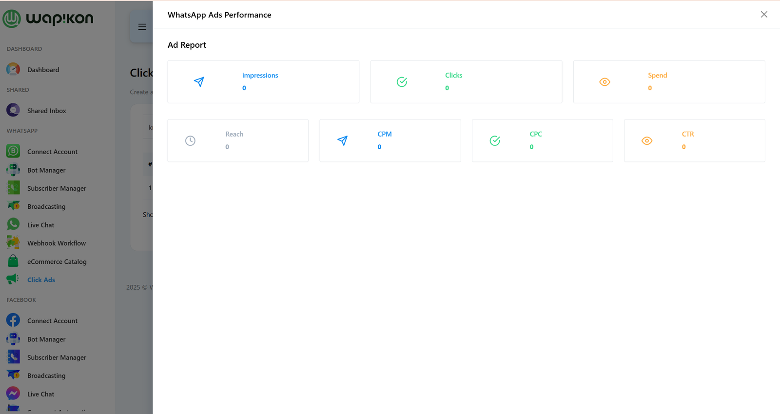 WhatsApp Ad Campaign Dashboard